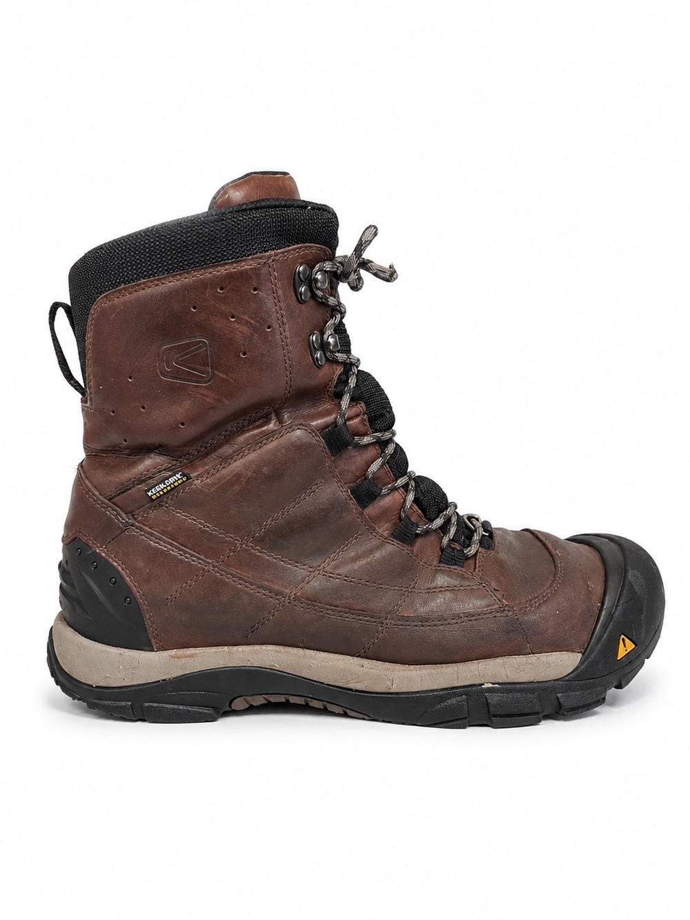 KEEN Waterproof Leather Boots Hiking Outdoor Utility Work Brown Size 12